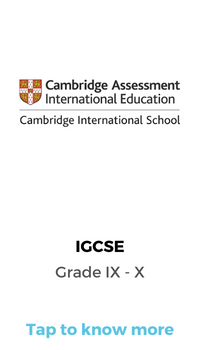 Image featuring the Cambridge Assessment International Education logo. The text overlay promotes IGCSE affiliation at Panbai International Schools in Mumbai, along with a clickable 'Know More' tab. The image emphasizes the school's affiliation with Cambridge and its Secondary educational offering