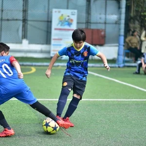 Panbai International School students Playing competitive football