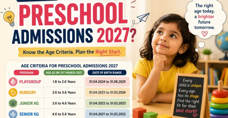 age criteria for preschool admissions